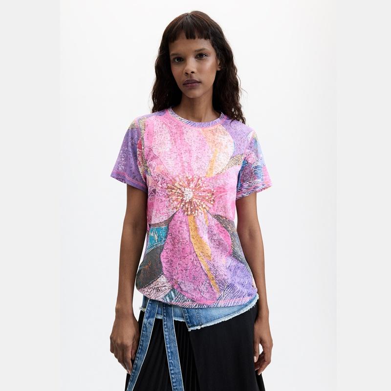 Desigual camiseta Flor 26WWTK333066
