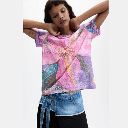 Desigual camiseta Flor 26WWTK333066 [2]