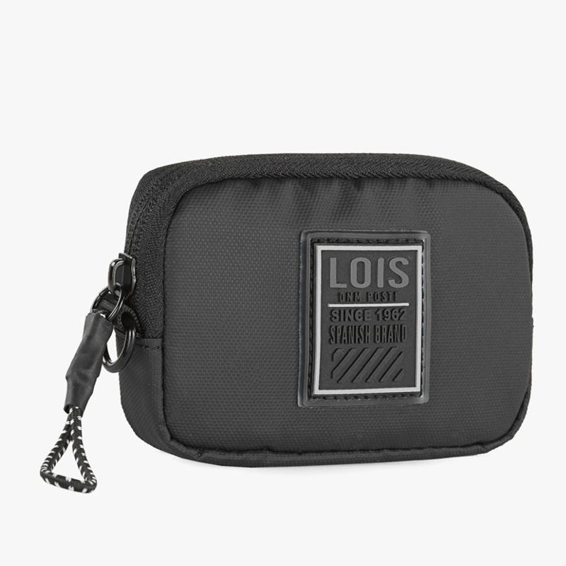 Lois Jeans Monedero en lona Cooper negro 309202-01