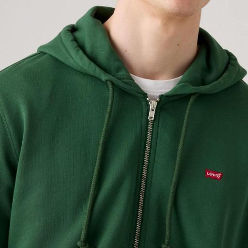 Levi's® Original Zip-Up Hoodie Dark Green 345840042 Sudadera hombre con cremallera [3]