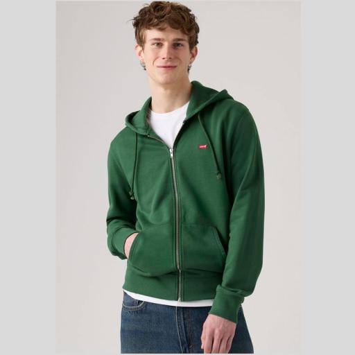 Levi's® Original Zip-Up Hoodie Dark Green 345840042 Sudadera hombre con cremallera [0]