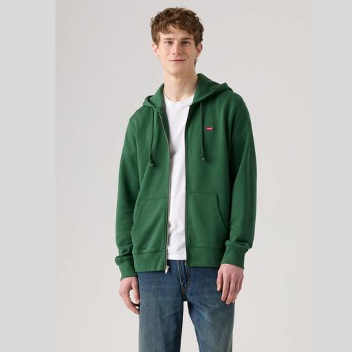 Levi's® Original Zip-Up Hoodie Dark Green 345840042 Sudadera hombre con cremallera [1]