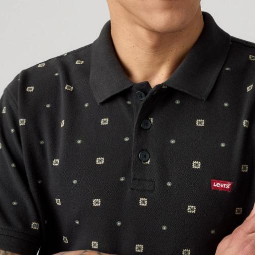 Levi's® Housemark Polo Geo Jet Black  358830291 [2]