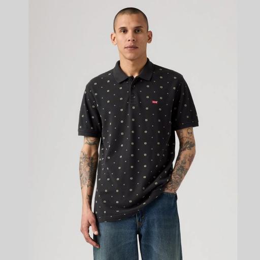Levi's® Housemark Polo Geo Jet Black  358830291 [5]