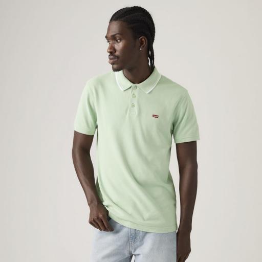 Levi's® Housemark Polo Wood Tipping Green Pique 358830371 Polo Hombre [4]