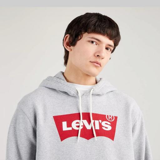  Levi's ® Graphic Hoodie - Two Color Hearher Grey Sudadera Unisex 38424 0000 [1]