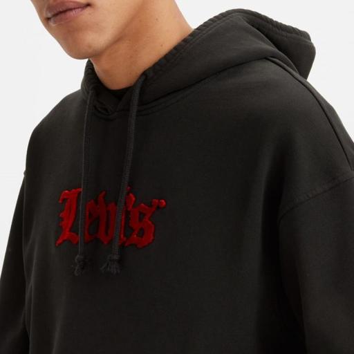 Levi's® Relaxed Graphic Hoodie Caviar 384790181 Sudadera hombre [1]