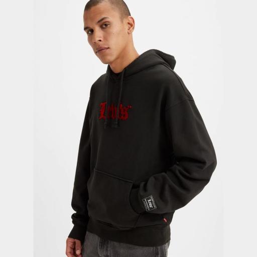 Levi's® Relaxed Graphic Hoodie Caviar 384790181 Sudadera hombre [4]