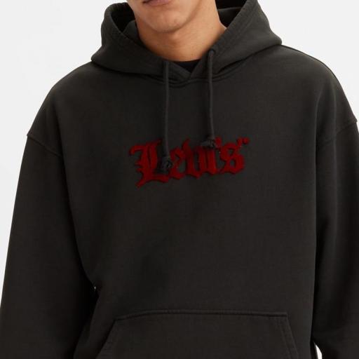 Levi's® Relaxed Graphic Hoodie Caviar 384790181 Sudadera hombre [3]