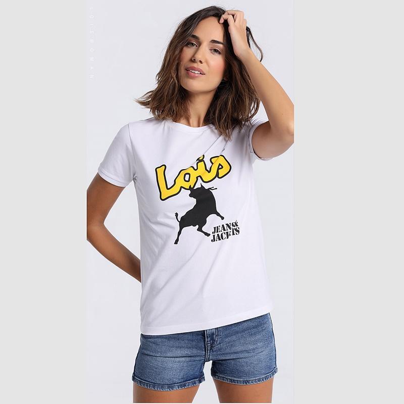 Lois Jeans Camiseta Mujer Janis Ari blanco 422042139 500