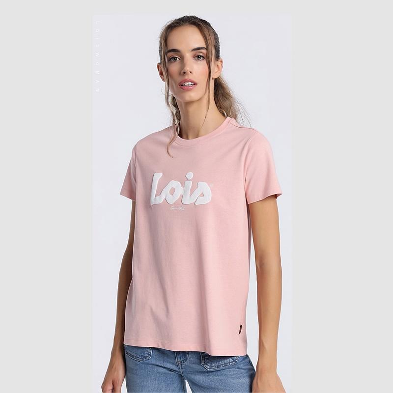 Lois Jeans Camiseta Mujer Janett Grace Rosa 422052140 530