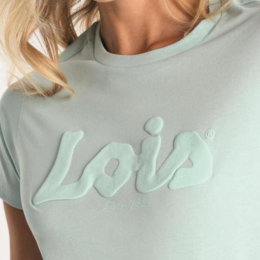 Lois Jeans Camiseta Mujer Janett Grace Turquesa 138125 [1]