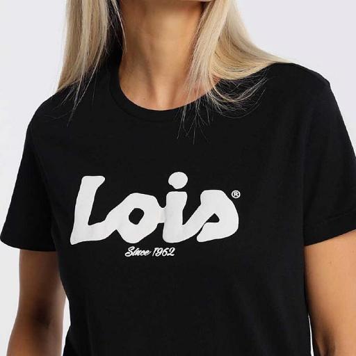 Lois Jeans Camiseta Mujer Janett Grace Negro 132109 599 [2]
