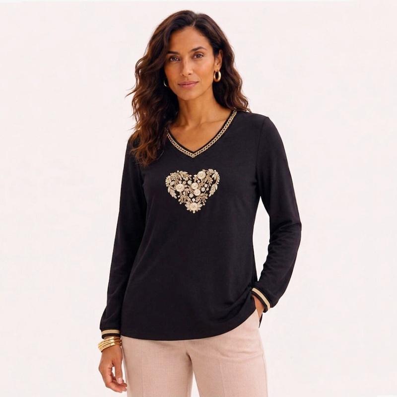 Cottonissimo Camiseta Corazón Flores 4903