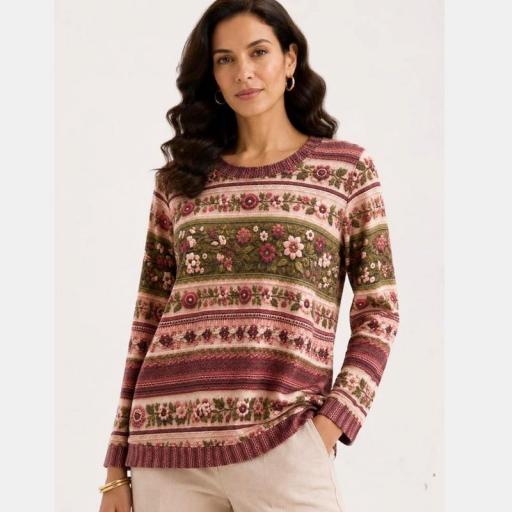 Cottonissimo Suéter Estampado Croché 4912