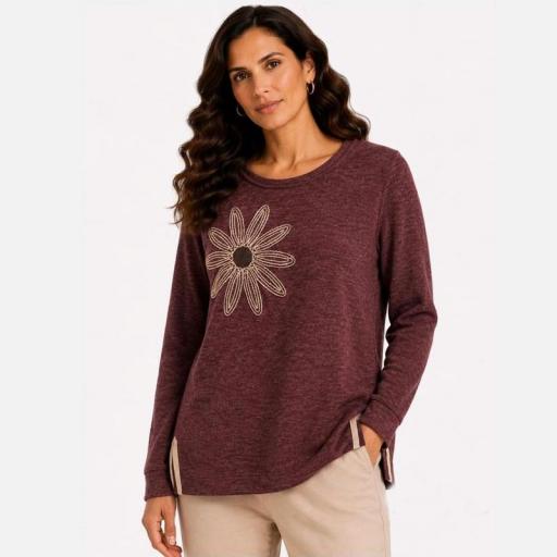 Cottonissimo Suéter Flor Bordada 4920