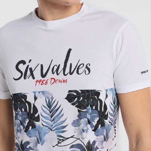 Six Valves Camiseta Tropical blanca 121048 [1]