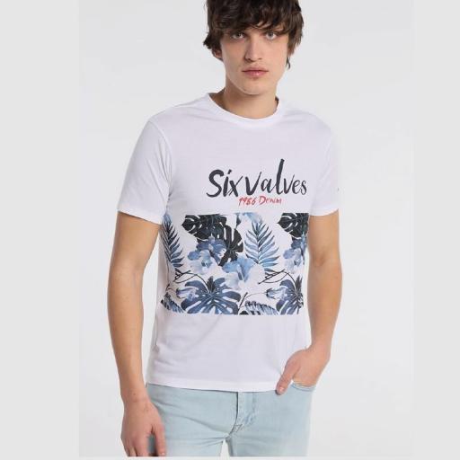 Six Valves Camiseta Tropical blanca 121048 [0]