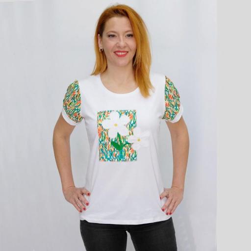 Cottonissimo Camiseta Flor Bordada 54180