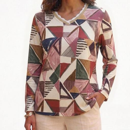 Cottonissimo Camiseta Cuello Ondas 74029 [1]