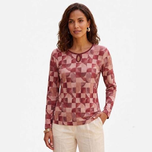 Cottonissimo Camiseta Lágrima Cuadros 74064 [0]