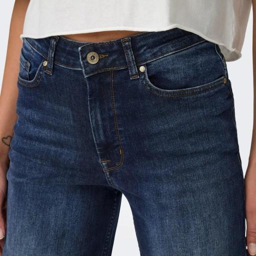 Only Pantalón Denim Onlmadison Wide Dark Blue 15318405 [4]
