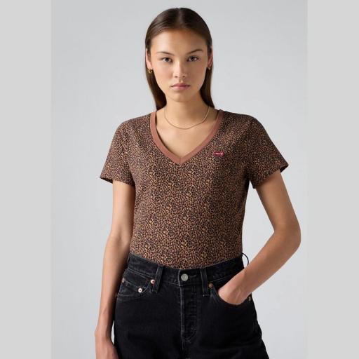 Levi’s® LSE Perfect Vneck Leopard Cat Eyes A31700050 camiseta mujer [4]