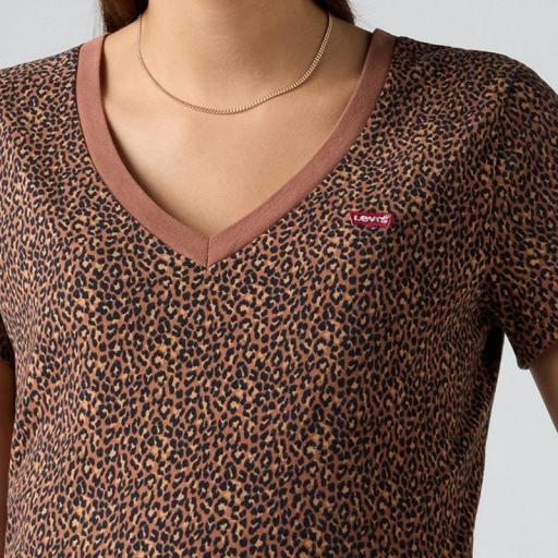 Levi’s® LSE Perfect Vneck Leopard Cat Eyes A31700050 camiseta mujer [3]