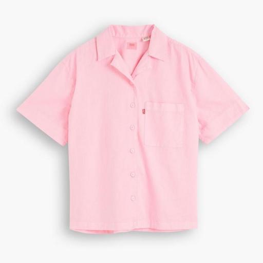  Levi's® Ari Short Sleeve Resort Shirt Pink Garment Dye A3355 0006 Camisa Mujer [3]