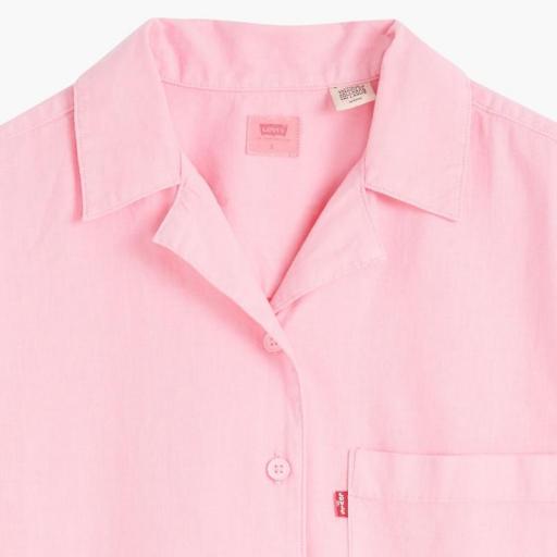  Levi's® Ari Short Sleeve Resort Shirt Pink Garment Dye A3355 0006 Camisa Mujer [5]