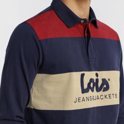 Lois Jeans Polo Manga Larga Acacia Bran 146685 [2]