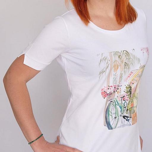 Cottonissimo Camiseta Bicicleta Acuarela R169 [1]