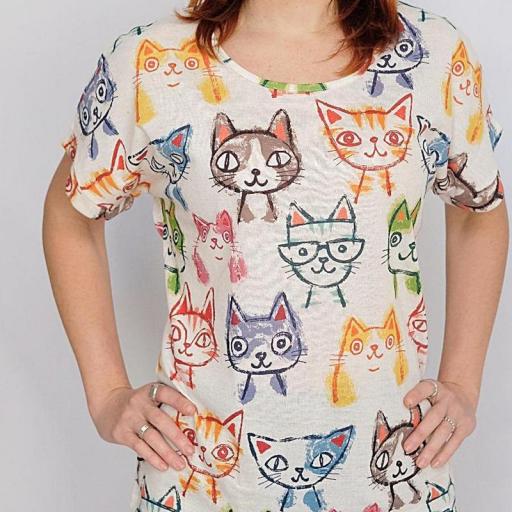 Cottonossimo Camiseta Gatitos 82212 [1]