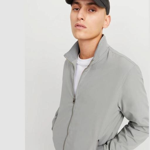 Jack & Jones Jjerush Harringhton Bomber 12204277 Ultimate Grey [6]