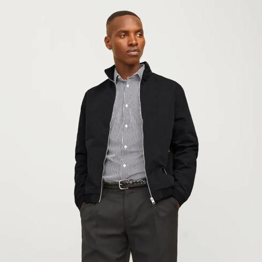 Jack & Jones Jjerush Harringhton Bomber 12204277 Negro