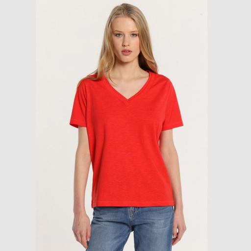 Lois Jeans Camiseta Lily Asees Roja 138173