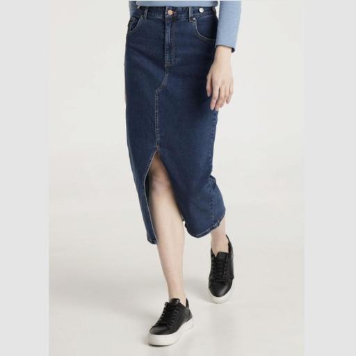 Lois Jeans Falda Larga Tejana Maryna Capri 143490