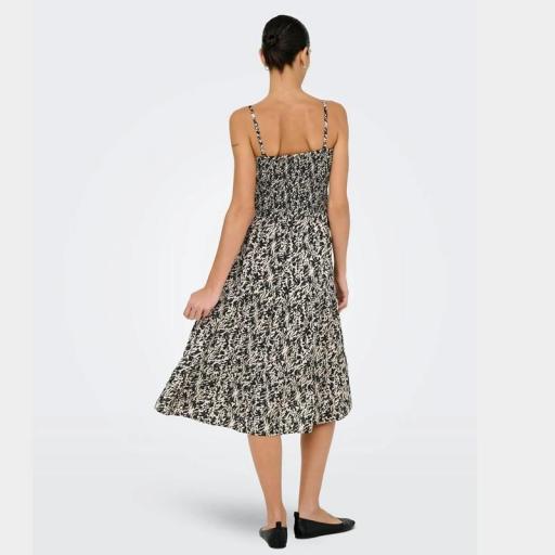 Only Vestido Midi Onlzelina Pumice Stone BRANCHES 15325102 [2]