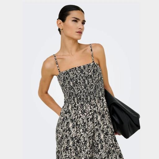 Only Vestido Midi Onlzelina Pumice Stone BRANCHES 15325102 [4]