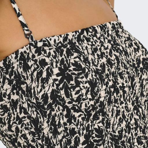 Only Vestido Midi Onlzelina Pumice Stone BRANCHES 15325102 [5]