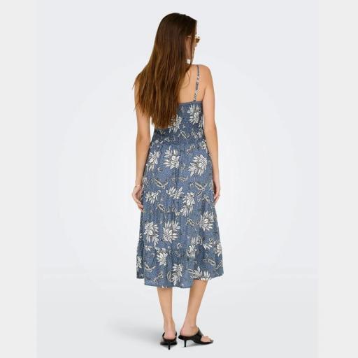 Only Vestido Midi Onlzelina Vintage Indigo FRENCH TOUCH 15325102 [1]