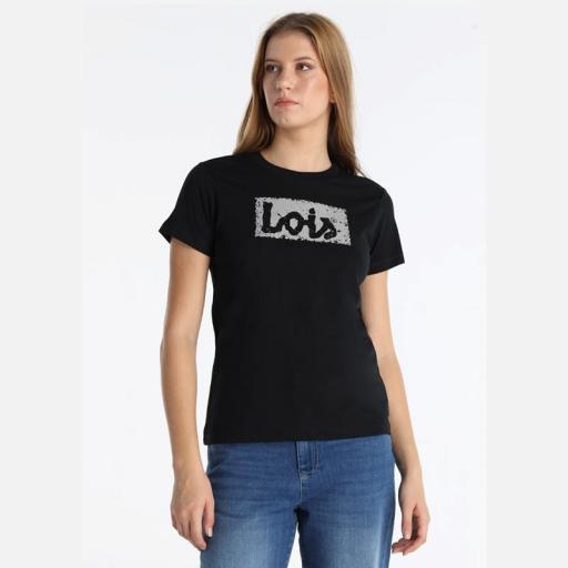 Lois Jeans Camiseta Romina Abbey Negro 143534