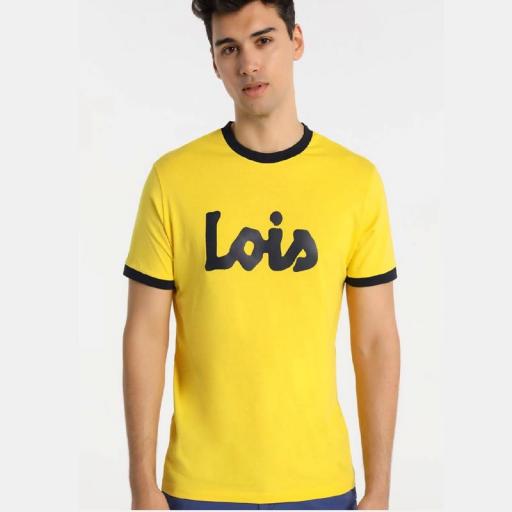 Lois Jeans Camiseta Rib Contrastes Logo Starsky Pong 156853092 411