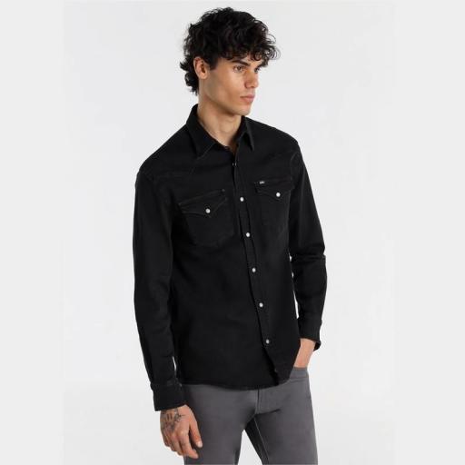 Lois Jeans Camisa Vaquera Elástica Negra Wayne Coro  146715 [0]