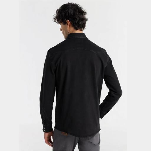 Lois Jeans Camisa Vaquera Elástica Negra Wayne Coro  146715 [1]