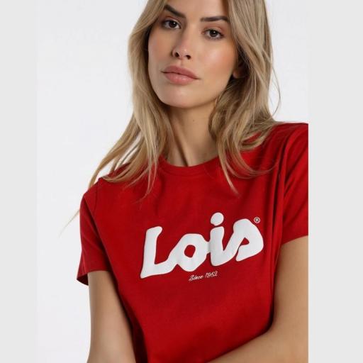 Lois Jeans Camiseta Mujer Janett Grace Rojo 422052140 [1]