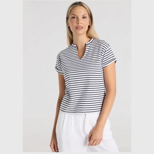 Lois Jeans Mujer Camiseta Branca Rachel 142017