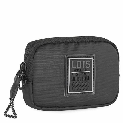 Lois Jeans Monedero en lona Cooper negro