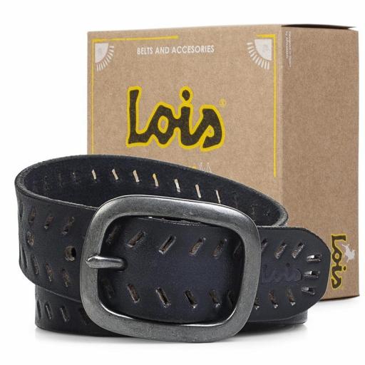 Lois Jeans Cinturón Troquelado negro 501005-01 [2]