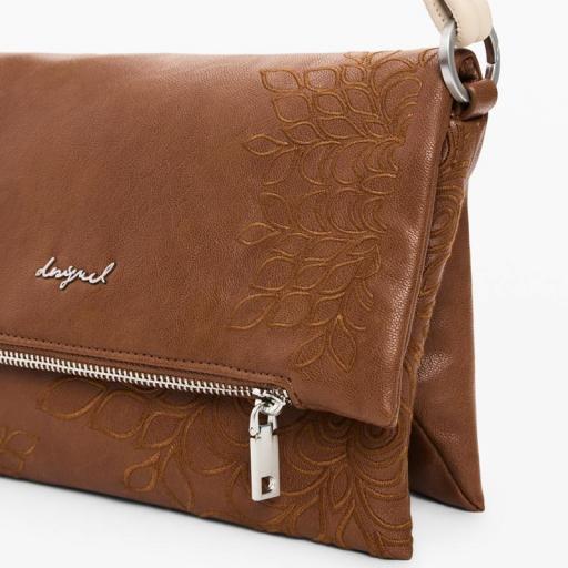 Desigual Bolso Mediano Logo Charm Marron 26SAXPB8 [2]